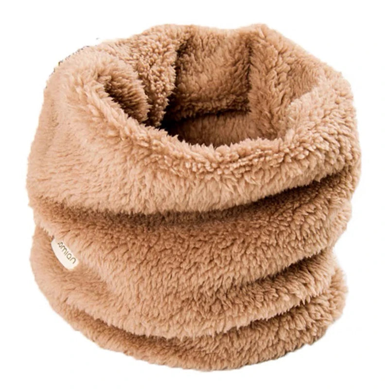 Velvet Girls Neck Scarf Toddler Winter Scarf Thick Warm Boys Baby Plush Collar Children Ring Scarf Baby Winter Baby Accessories