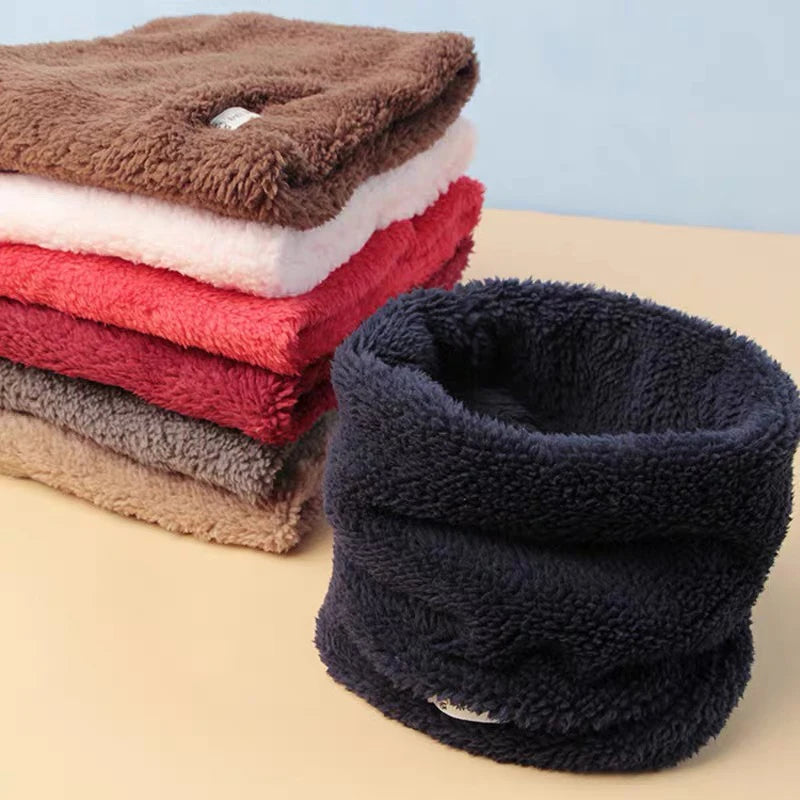 Velvet Girls Neck Scarf Toddler Winter Scarf Thick Warm Boys Baby Plush Collar Children Ring Scarf Baby Winter Baby Accessories