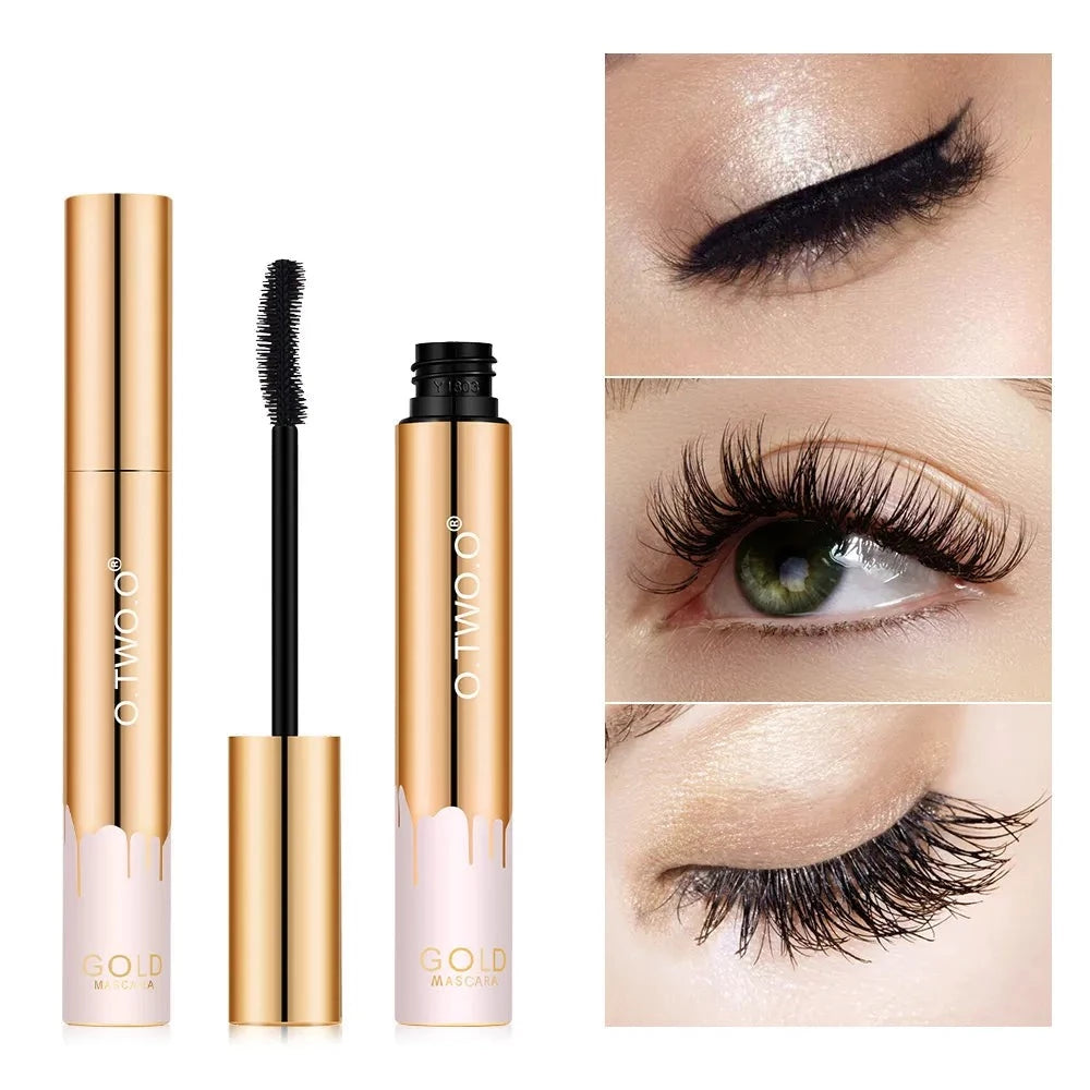 O.TWO.O 3D Mascara Lengthening Black Lash Eyelash Extension Eye Lashes Brush Beauty Makeup Long-wearing Gold Color Mascara