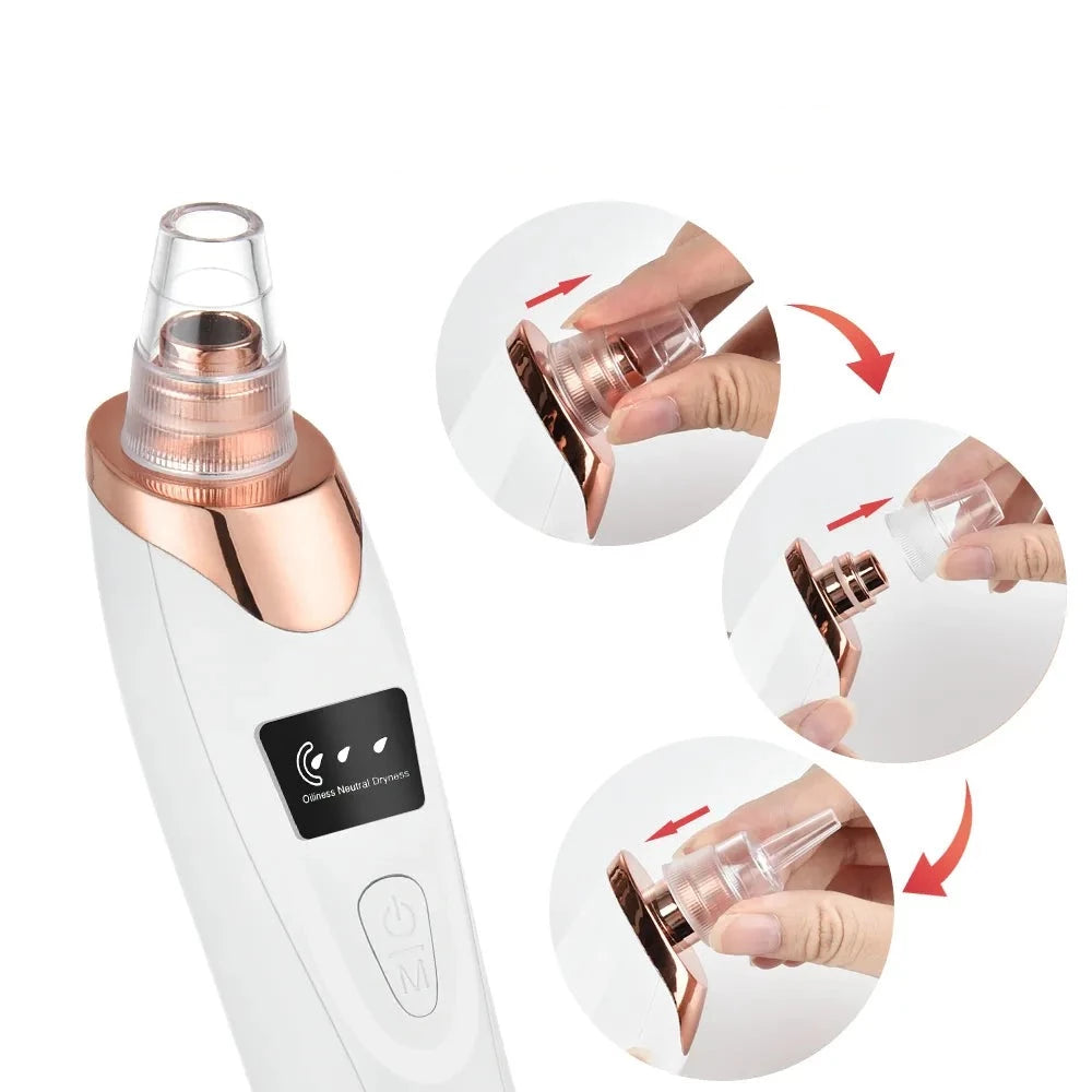 Electric Blackhead Remover Vacuum Acne Cleaner Black Spots Removal Facial Deep Cleansing Pore Cleaner Machine Skin Care Tools