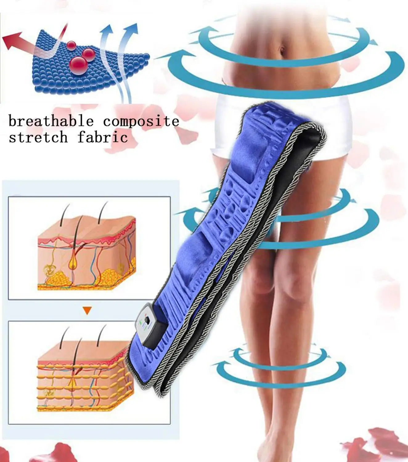 Electric Vibrating Slimming Belt Fitness Massager Slimming Machine Lose Weight Fat Burning Abdominal Muscle Waist Trainer Tool