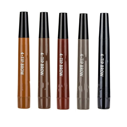 Hot Sale 4 Points Eyebrow Pencil 4D Hair-like Eyebrow Tattoo Pen Fine Sketch Liquid Lazy Imitation Ecological Eye Brow Pencil