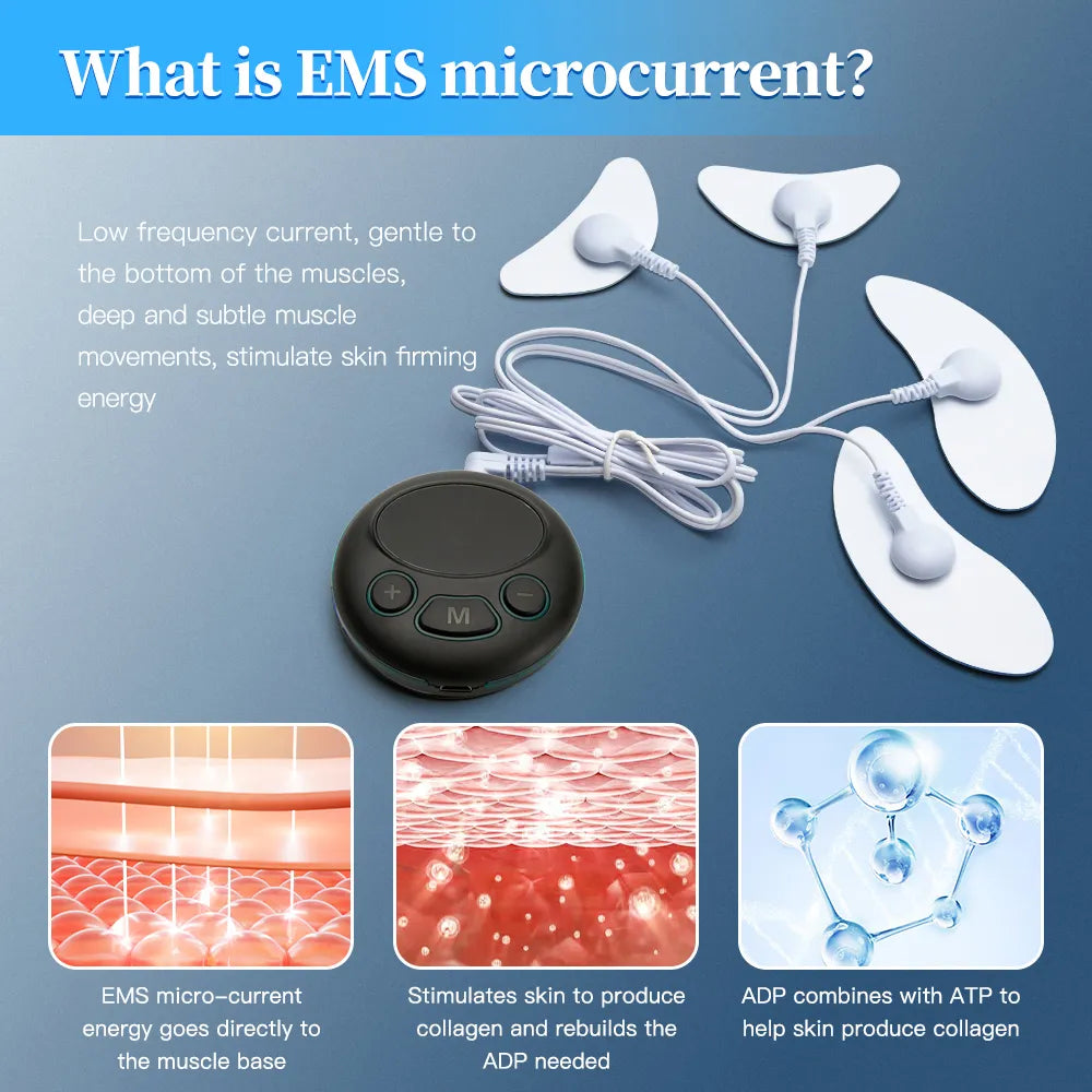 EMS Facial Massager Microcurrent Muscle Stimulator Facial Lifting Eye Beauty Device Neck Face Lift Skin Tightening Anti-Wrinkle