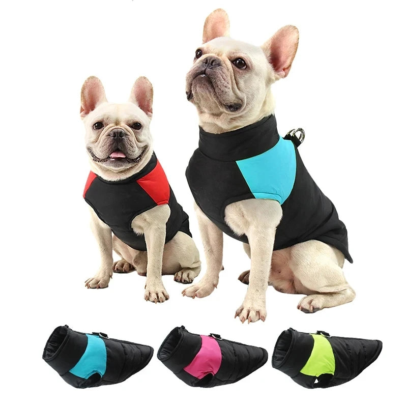 S-5XL Winter Dog Clothes Waterproof Warm Zip-up Pet Padded Vest Jacket Coat Dogs Outfit Ropa Para Perros 4Colors