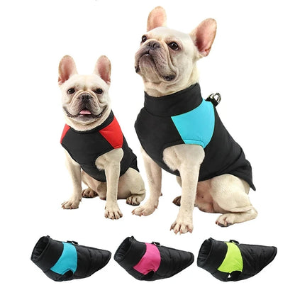 S-5XL Winter Dog Clothes Waterproof Warm Zip-up Pet Padded Vest Jacket Coat Dogs Outfit Ropa Para Perros 4Colors