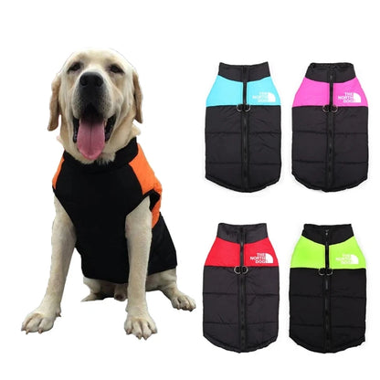 S-5XL Winter Dog Clothes Waterproof Warm Zip-up Pet Padded Vest Jacket Coat Dogs Outfit Ropa Para Perros 4Colors