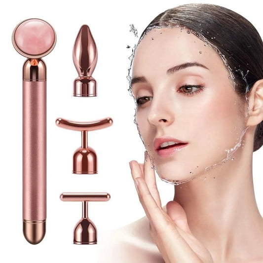 Portable Jade Beauty Wand Facial Lifting Firming Slimming Gold Wand Massager Exquisite Skin Brightening Complexion