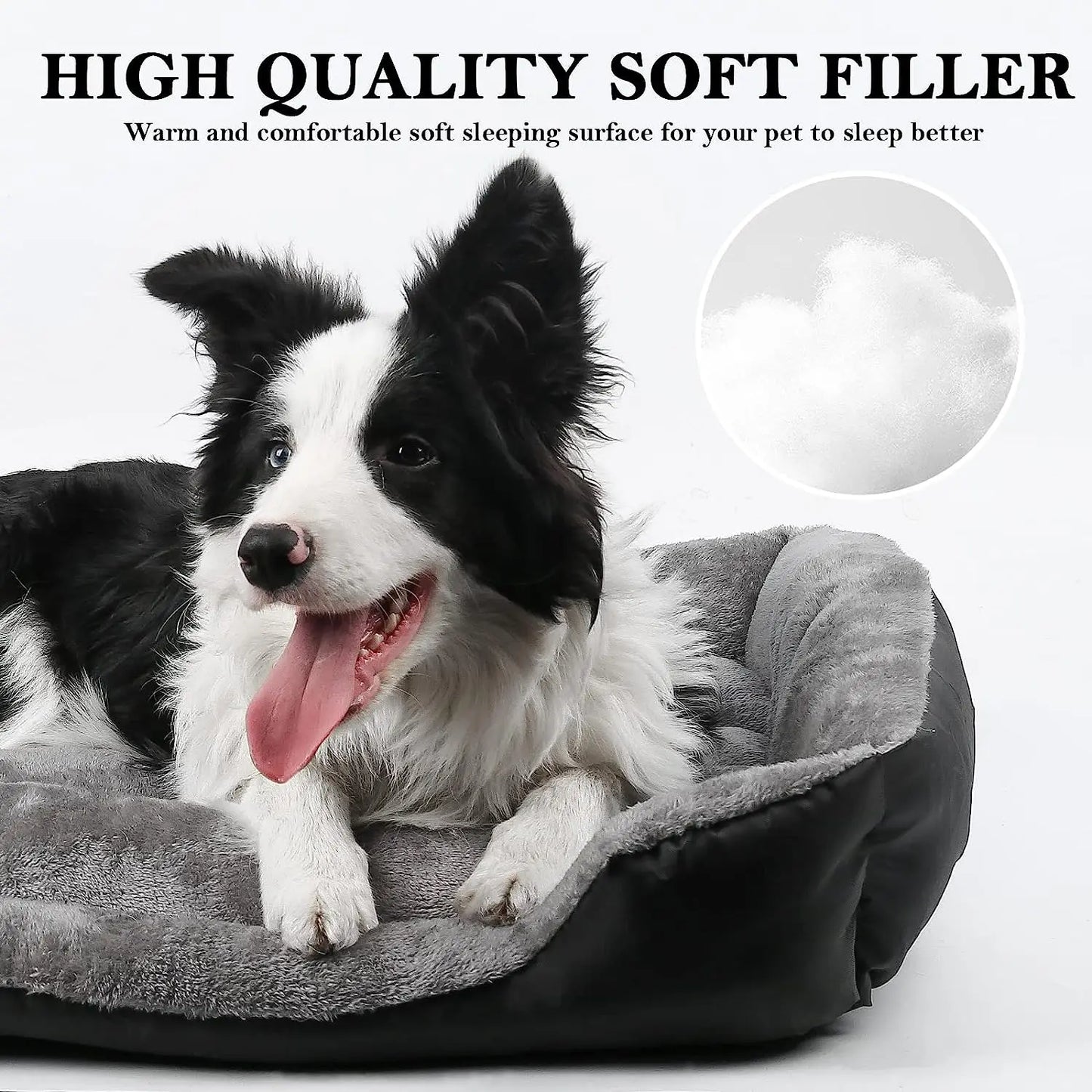 ATUBAN Dog Bed, Dog Beds for Large Medium Dogs, Rectangle Washable Dog Bed Comfortable and Breathable Large Dog Bed, Pet Bed