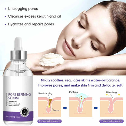 Pore Skin Care Serum Facial Essence for Shrinking Pores Relieving Dryness Moisturizing Oil Control Firming