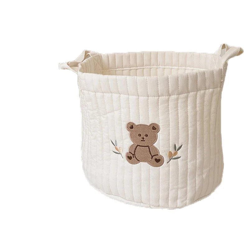 INS Baby Bags Cute Bear Embroidery Diaper Bag Storage Mummy Maternity Bag for Newborn Diapers Toys Organizers