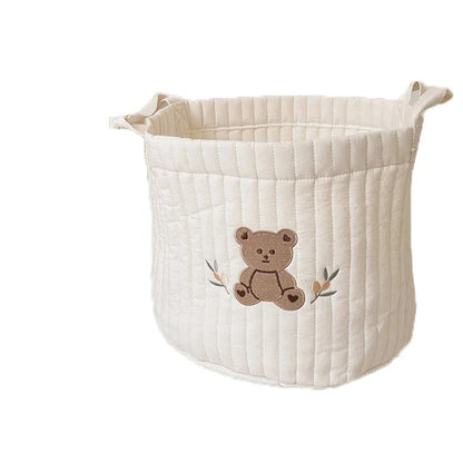 INS Baby Bags Cute Bear Embroidery Diaper Bag Storage Mummy Maternity Bag for Newborn Diapers Toys Organizers