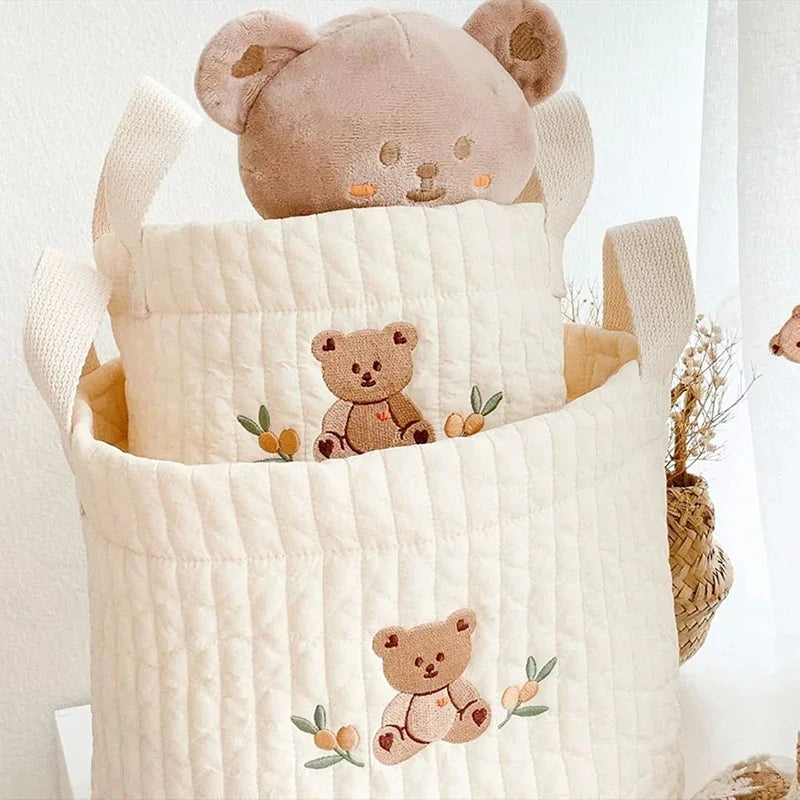 INS Baby Bags Cute Bear Embroidery Diaper Bag Storage Mummy Maternity Bag for Newborn Diapers Toys Organizers