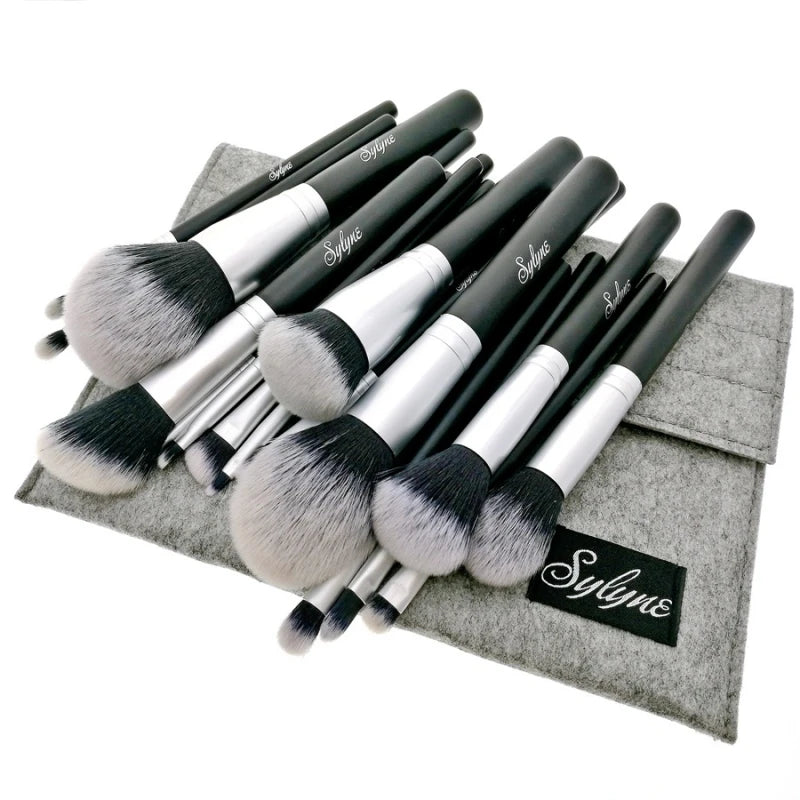 Makeup Brush Set Professional Brushes Full Black 18Pcs Face Eyes Cosmeitcs Powder Foundation Make Up Brushes Kit