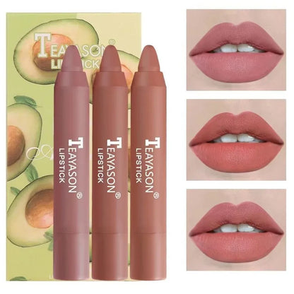 12 Color Matte Lipstick Pen Nude Pink Matte Solid Lip Gloss Waterproof Long Lasting Lipstick Pencil Lip Liner Pen Lip Makeup