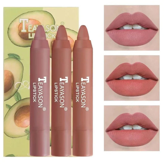 12 Color Matte Lipstick Pen Nude Pink Matte Solid Lip Gloss Waterproof Long Lasting Lipstick Pencil Lip Liner Pen Lip Makeup