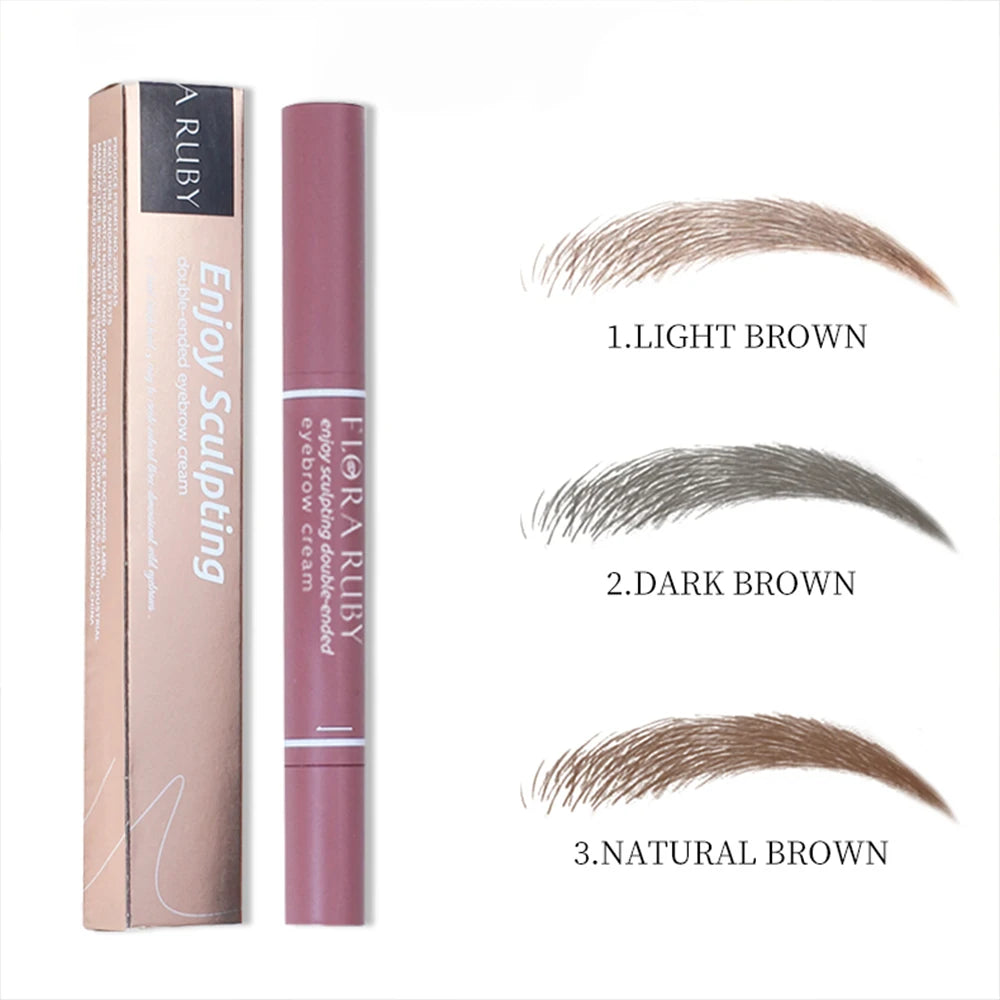 Eyebrow Eyes Cream Non Smudge Brown Setting Dye Brows Pen Waterproof Lasting Makeup Brow Balm Natural Quick-drying Eyebrow