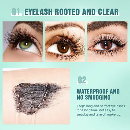 Waterproof 4D Black Mascara Makeup Longer Curling Eyelashes Not Dizzy Easy To Remove Black Mascara Long Lasting Eye Makeup Tools