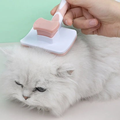 Cat Comb One-click Cat Brush Automatic Pet Hair Remover Pet Grooming Open Knot Comb for Cats Grooming Handle Brush Pet Supplies