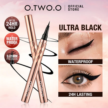 O.TWO.O Black Liquid Eyeliner Eye Make Up Super Waterproof Long Lasting Eye Liner Easy to Wear Eyes Makeup Cosmetics Tools