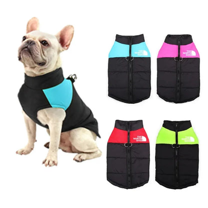 S-5XL Winter Dog Clothes Waterproof Warm Zip-up Pet Padded Vest Jacket Coat Dogs Outfit Ropa Para Perros 4Colors