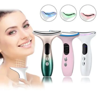 EMS Microcurrent Chin Lifting Face Neck Beauty Device LED Photon Firming Rejuvenation Anti Wrinkle Skin Care Facial Massager